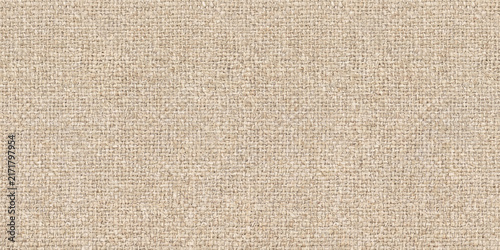 Seamless beige woven linen texture with visible coarse weave pattern, natural fabric background