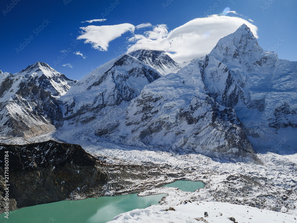 Photography Poster Panoramic view of Mount Everest and surrounding