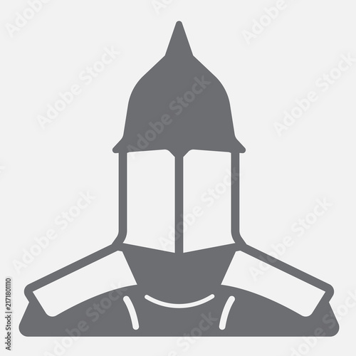 фотографія Knight solid icon, valor, chivalry concept