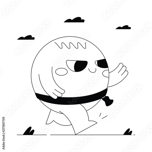 Runing Vector Ilustration Eps 10 File