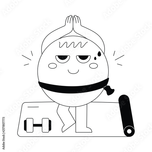 Tree Pose Meditation Vector Ilustration Eps 10 File