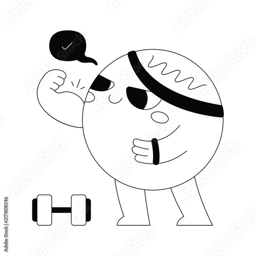 Lifting Weights Vector Ilustration Eps 10 File