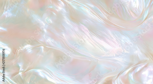 Pastel waves with an iridescent pearl texture, evoking mother of pearl
