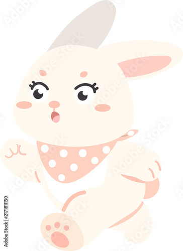 cartoon rabbit is running animal