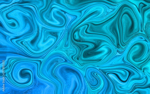 Abstract cyan and light blue liquid marble fluid art background texture with abstract background creative illustration backdrop