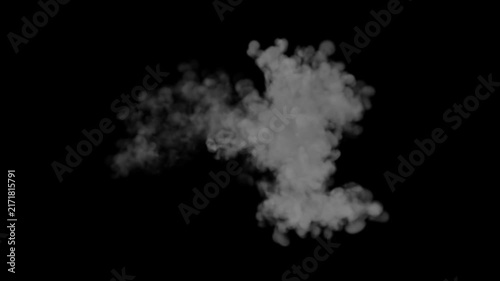 Smoke explosions simple motion graphics pack including realistic dynamic puff cloud blast elements in 4K resolution with transparent alpha channel perfect stock video overlay 