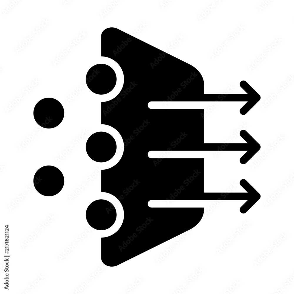 Obraz premium Dust Control Icon - Solid Black