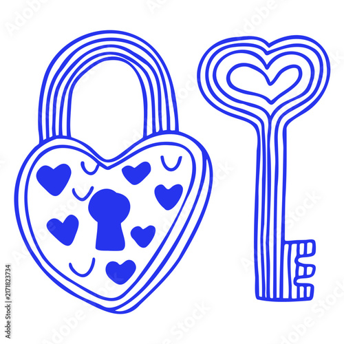 Key With Heart Shaped Lock