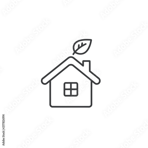 Eco-Friendly Sustainable Green Home Icon