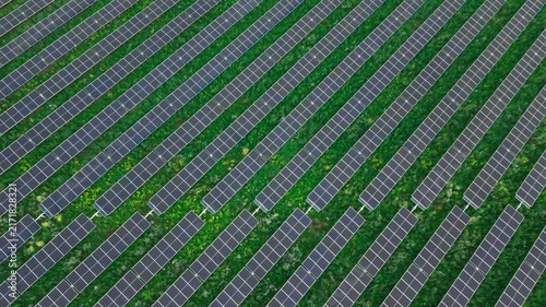 Geometric Solar Array Pattern From Directly Above