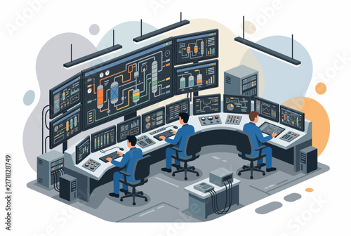 Oil and Gas Refinery Control Room Monitoring with Operators