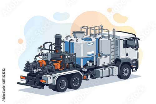 Petroleum Mining Operation Mobile Service Truck and Oil Field Equipment