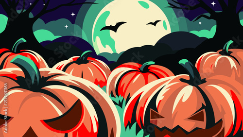 halloween background with pumpkin