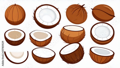 Wooden spoons and bowls with spices on white.