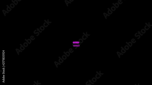 Purple Equals Sign Symbol On Black Background mathematics