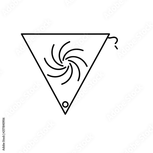 Abstract Swirl Inside Triangle Icon