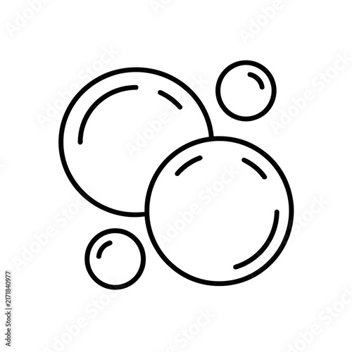 Bubbles outline icon