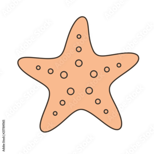 Orange Starfish with Circles