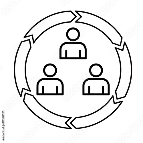 Teamwork and Collaboration Icon