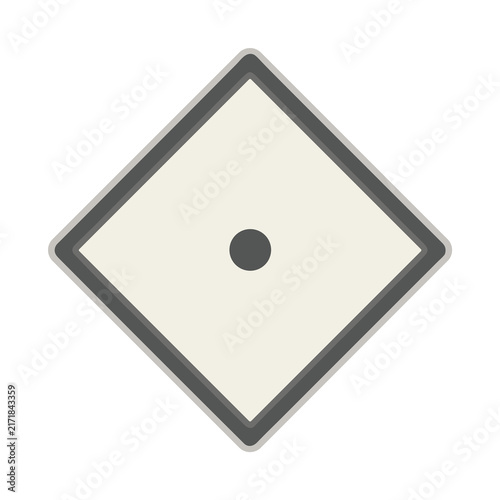 Single die face with one dot