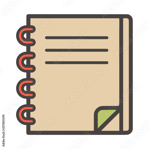 Cuadro en lienzo Spiral notebook icon