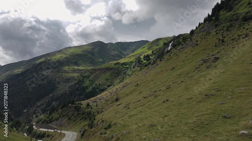 Cloudy Fagaras Slope Above Transfagarasan Road
