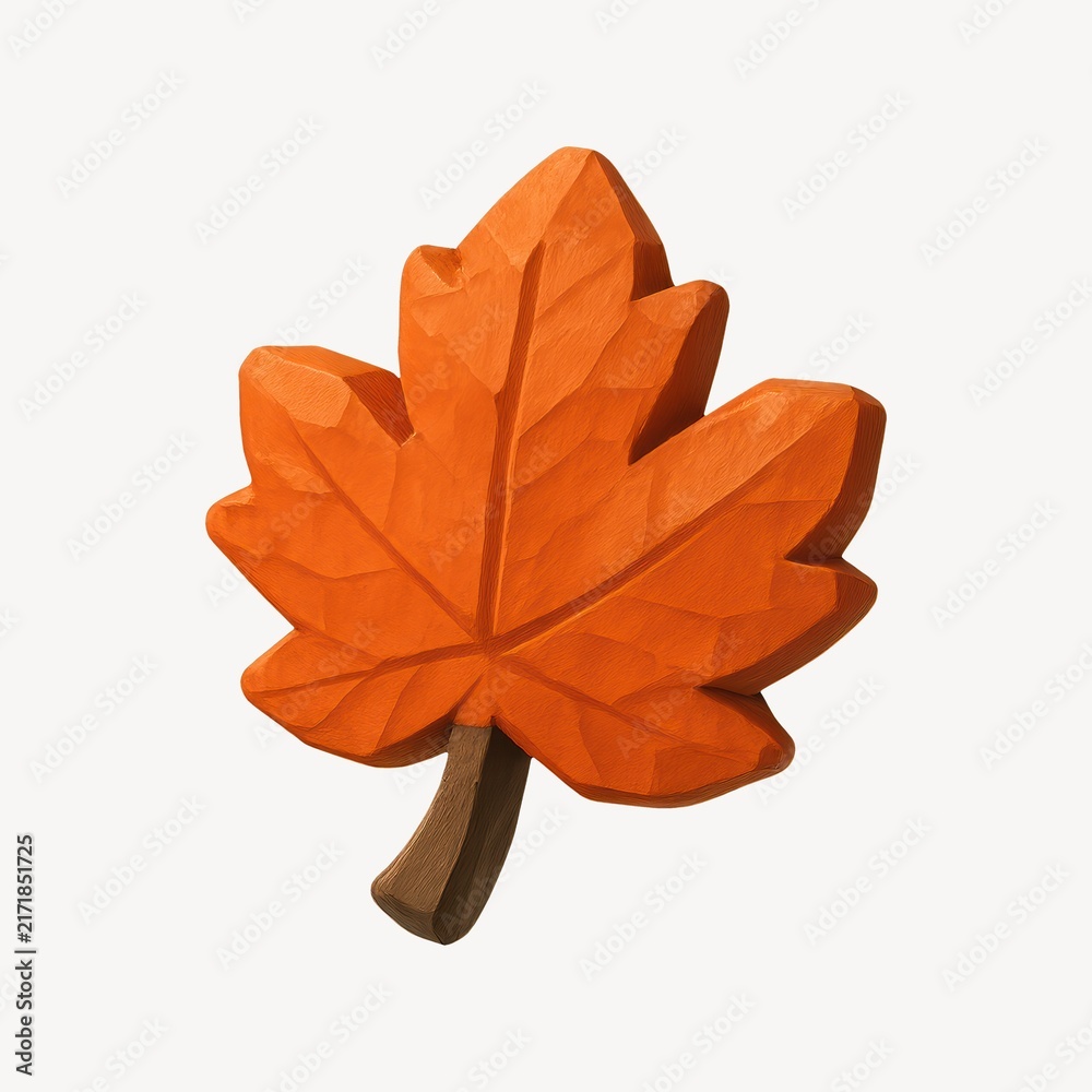 Naklejka premium Autumn maple leaf illustration.