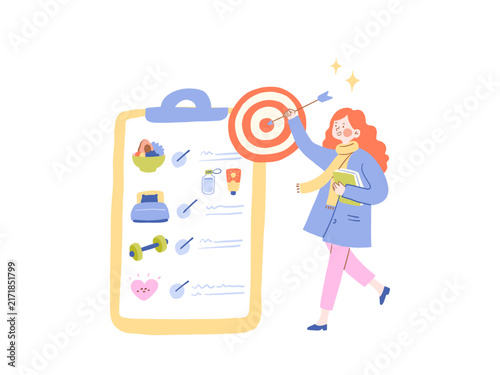 Картината върху платно Having clear self-care goals contributes to a better quality of life