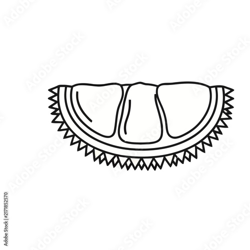 Durian slice outline