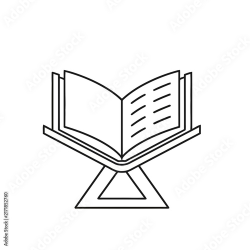 Open book on a stand icon