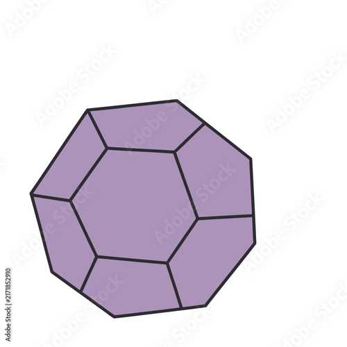Purple geometric polyhedron