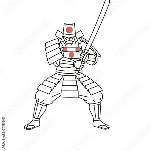 Samurai warrior with sword