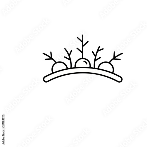 Stylized Crown with Branches and Spheres