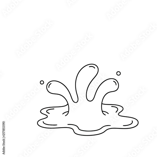 Water splash outline
