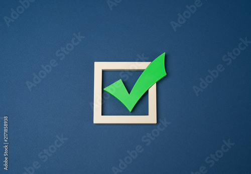 Canvas Print Green check mark
