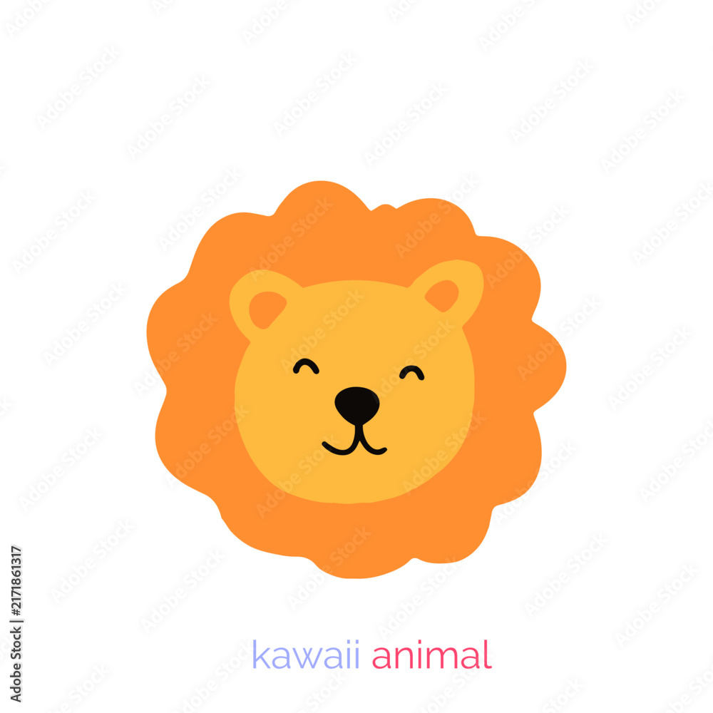 Obraz premium Cute Cartoon Lion Character with Friendly Hedgehog Vector Illustration Happy Wild Animal Mascot for Kids Design Safari Zoo Nature and Pet Theme