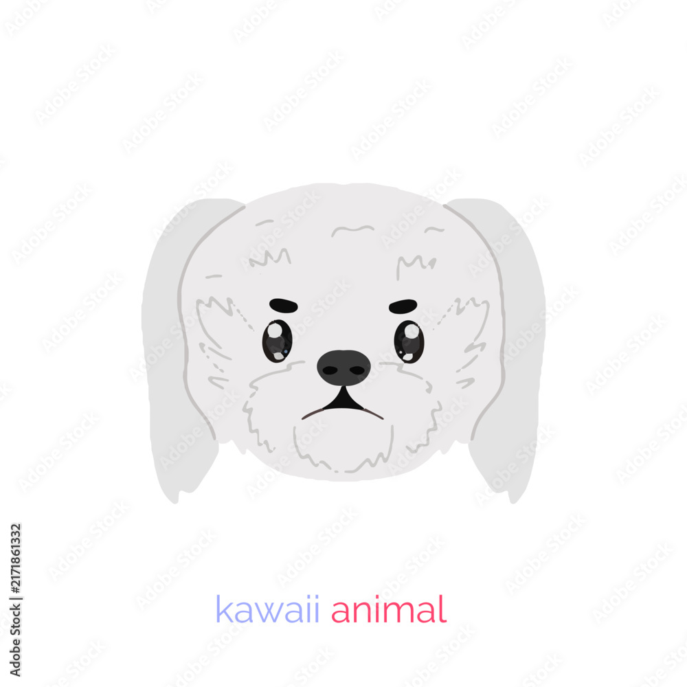 Obraz premium Cute Happy Brown Labrador Puppy Cartoon Dog Holding a Bone Vector Illustration Isolated on White Background Friendly Pet Animal Character Drawing Art