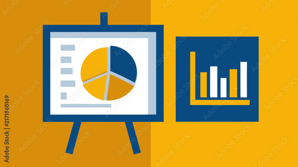 Obraz premium Business Presentation With Charts and Graphs