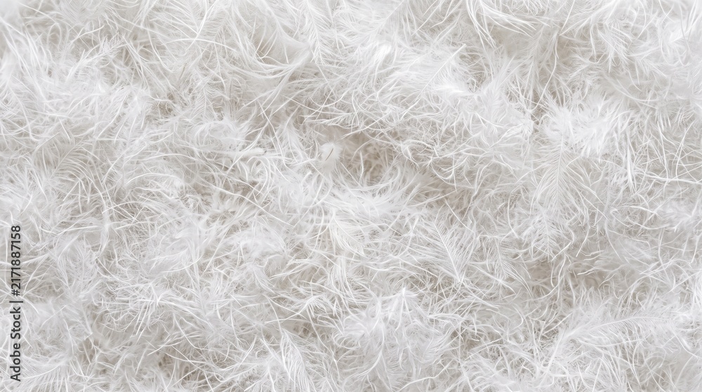 Fototapeta premium Delicate natural down feathers forming a soft textured background pattern