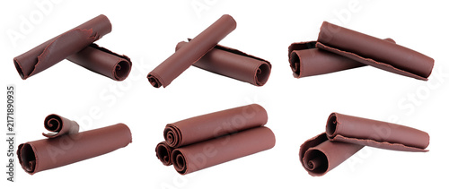 Bild auf Leinwand Set of Chocolate tubes, isolated on transparent background