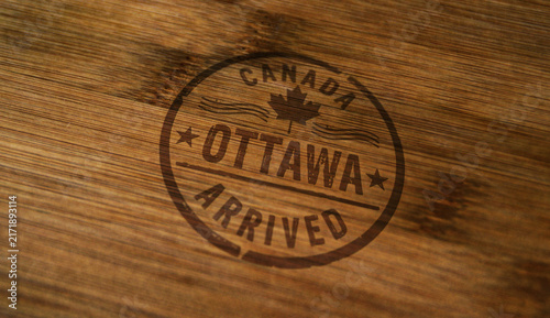 Ottawa arrived stamp and stamping