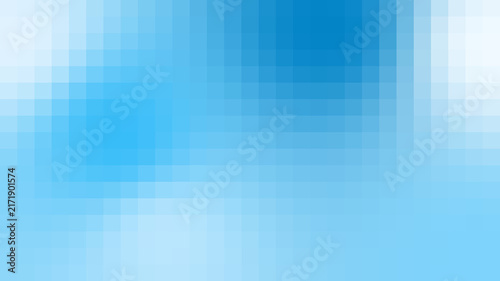 Fotografie Abstract technology background featuring a blue pixelated gradient with modern geometric squares for digital data visualization, network wallpaper, futuristic design, and presentation banners