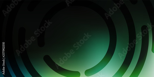 Abstract Dark Green Circular Concentric Lines Background Vector Illustration