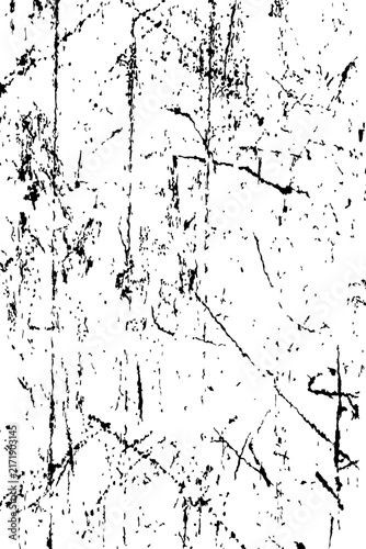 Black and White Scratch Grunge Overlay Texture, Distressed Weathered Line Vector Illustration