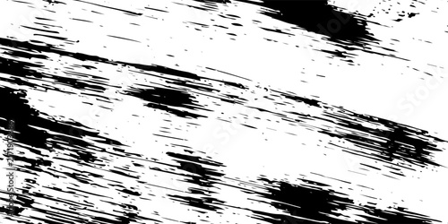 Black and White Grunge Texture Background, Distressed Noise Surface Vector Illustration