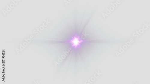 Obraz na plátne Glowing Purple Lens Flare with Luminous Rays