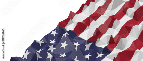 Foto Modern abstract geometric design inspired by the American flag colors and symbols