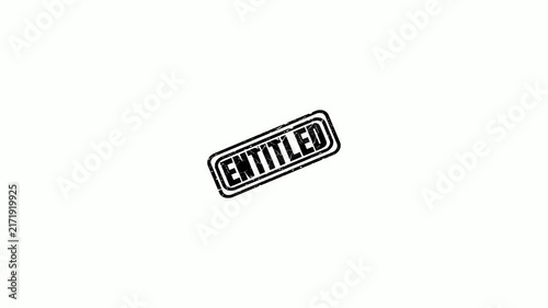 Entitled rubber stamp impression on white background with black ink texture for official document approval