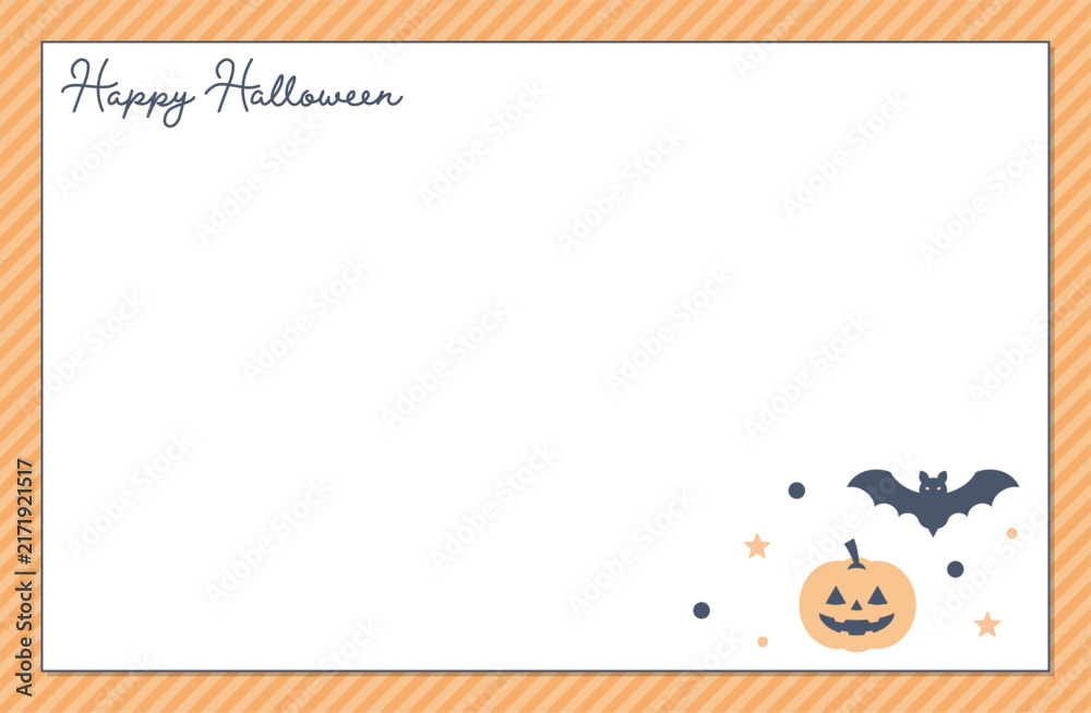 Fototapeta premium やさしい色のハロウィンフレーム