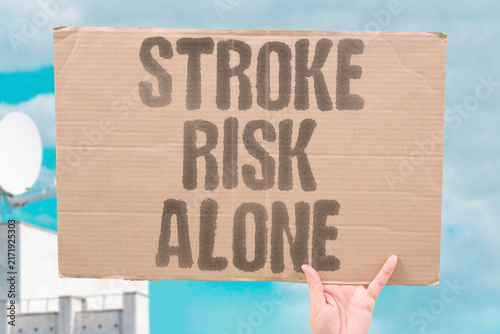 Quadro su tela "Stroke risk alone" Cerebrovascular accident chance rises